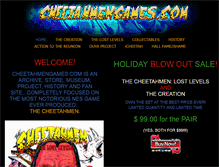 Tablet Screenshot of cheetahmengames.com